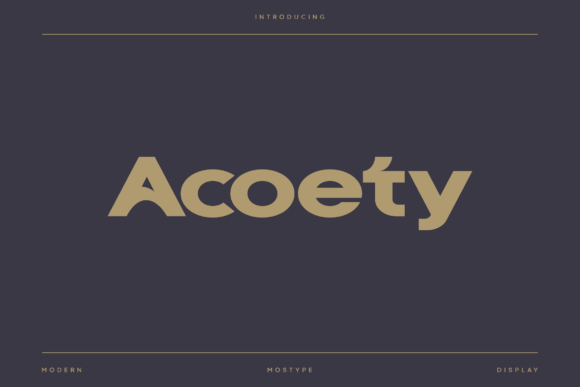 Acoety: A Modern Display Sans for Bold, Clean Communication