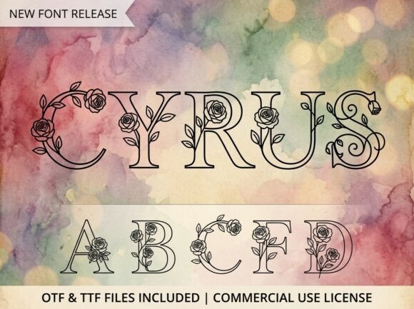 Cyrus: The Decorative Display Font with a Botanical Soul