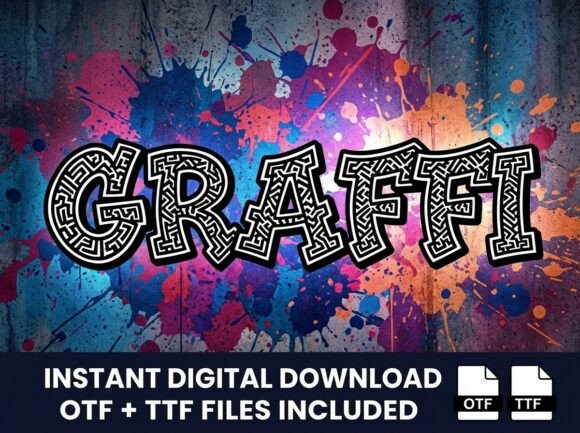 Graffi: A Bold Maze Font for Modern Design