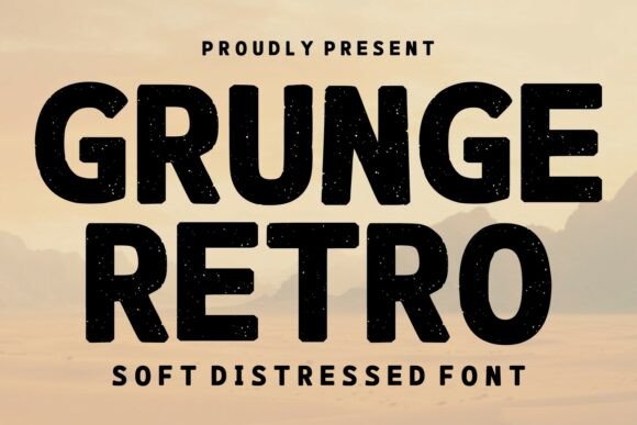 Grunge Retro: The Bold, Worn Typeface for Authentic Design