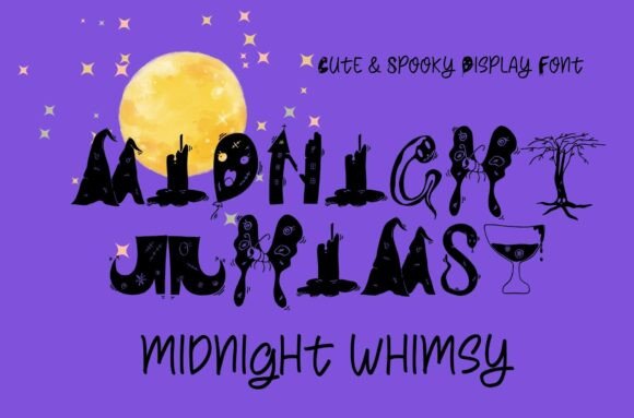 Midnight Whimsy: The Playfully Spooky Display Font