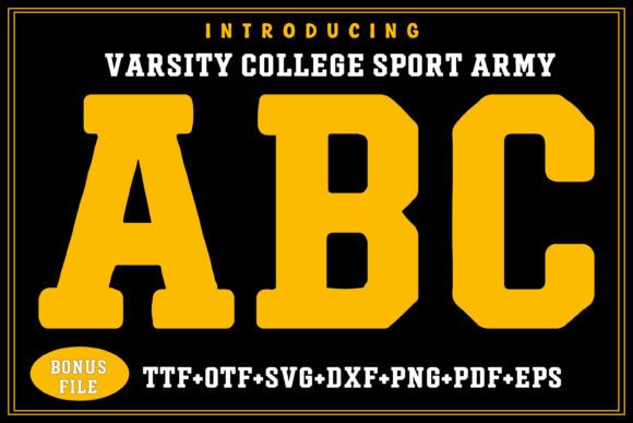 Varsity College Sport Army: A Bold Slab Serif for Impact