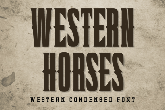 Western Horses: Bold Font for Modern Design Impact